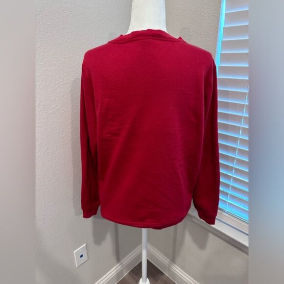 Vintage 90’s Adrian Delafield Fall Leaves Sweater Granny Autumn Cottagecore Sz L - Picture 3 of 9